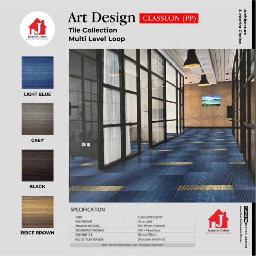 Karpet Tile Art Sign Jdekor tebal 8mm