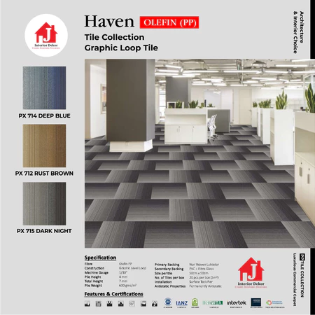 Haven New Cover Karpet Tiles per Box