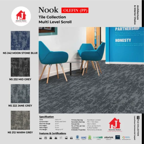 Nook PP Carpet Tiles Karpet Kantor per Box