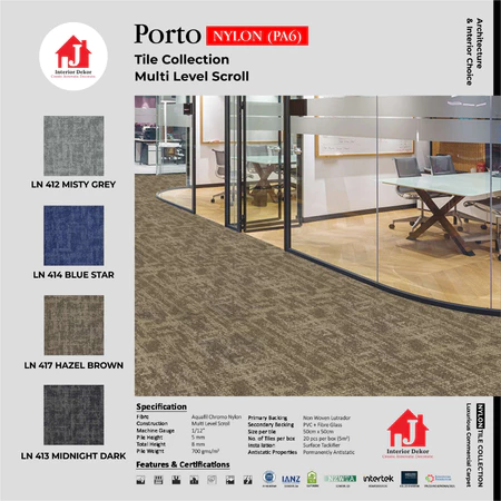 Porto New Cover Nylon Carpet Tile per Box