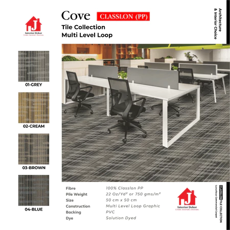 Karpet Tile Cove | Karpet Kantor isi 20 pcs per box