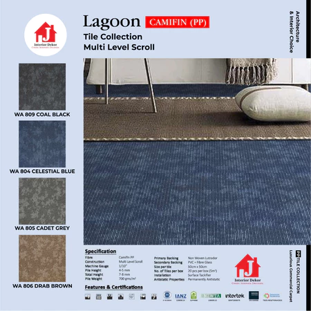 Karpet Tile Lagoon Camifin Motif Tebal 8 mm