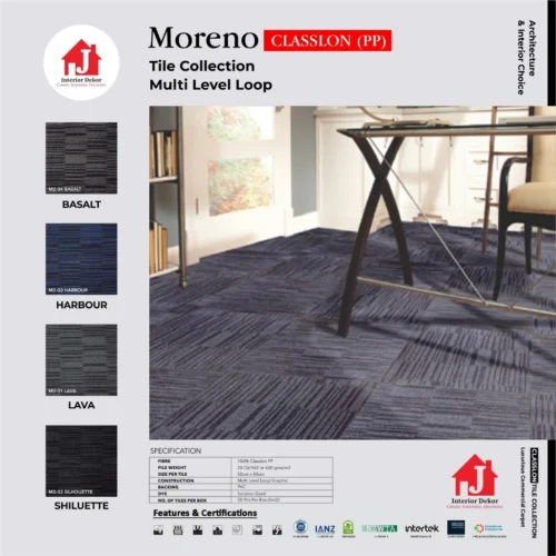 Karpet Tile MORENO Collection | Karpet Kantor 50 x 50 cm