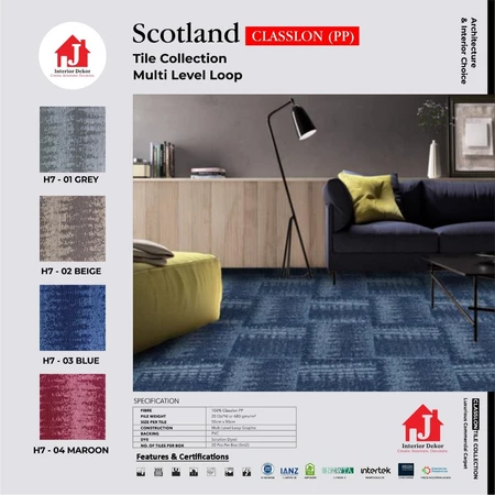 Karpet Tile SCOTLAND Collection | Karpet Kantor 50 x 50 cm