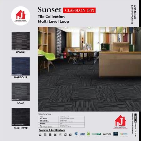 Karpet Tile SUNSET Collection | Karpet Kantor 50 x 50 cm