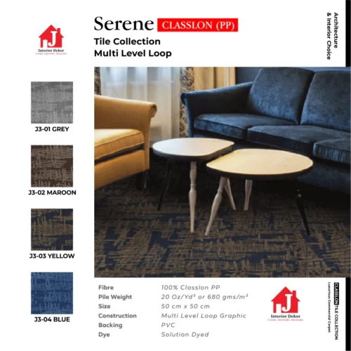 Karpet Tile Serene | Karpet Kantor isi 20 pcs per box