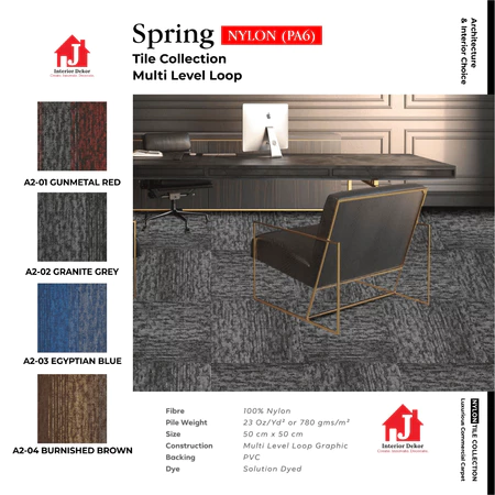 Karpet Tile Spring | Karpet Kantor isi 20 pcs per box