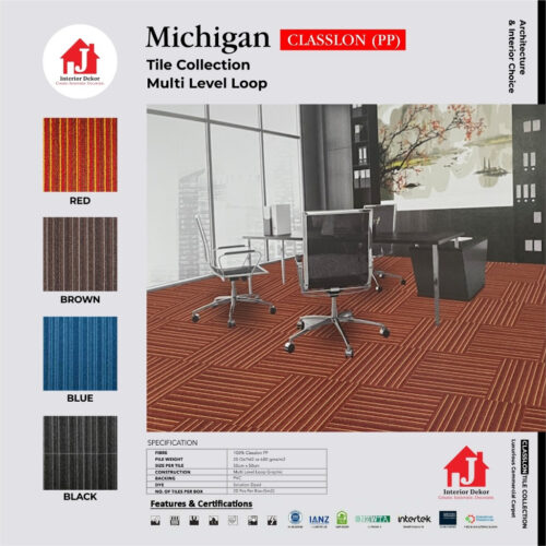 Karpet Tile Michigan | Karpet Kantor 50 x 50 cm