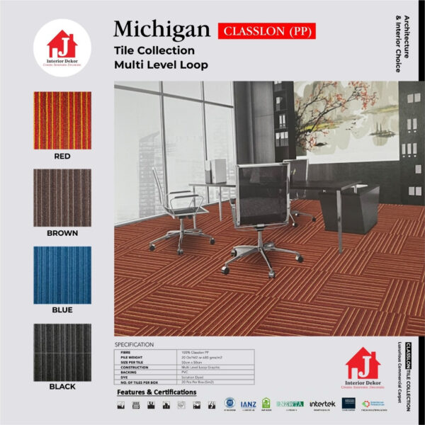 Michigan Karpet Tile Michigan | Karpet Kantor 50 x 50 cm