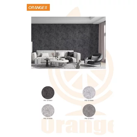 Orange Premium Book 2 Wallpaper Vinyl Dinding Motif