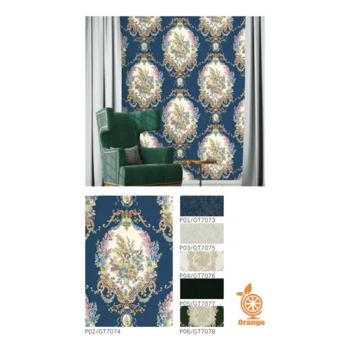 Orange Premium Book 3 Wallpaper Vinyl Dinding Motif