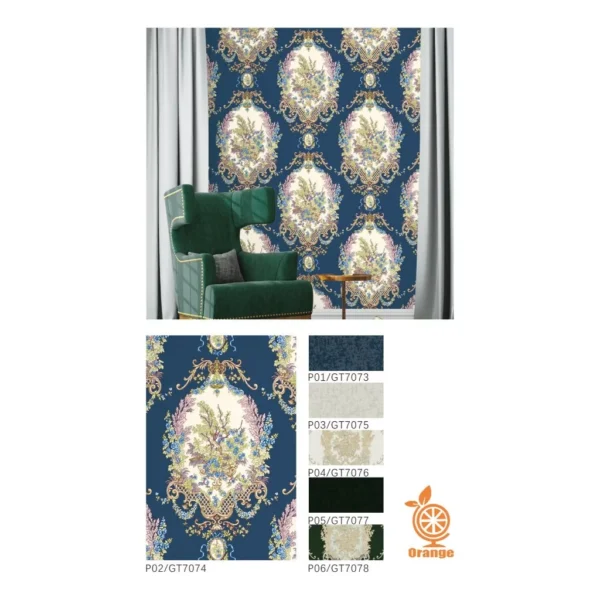 Orange Premium Book 3 Wallpaper Vinyl Dinding Motif