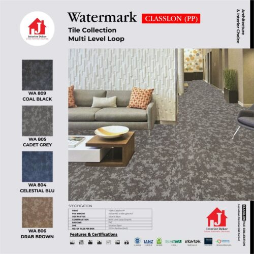 Karpet Tile Watermark Motif Tebal 8 mm