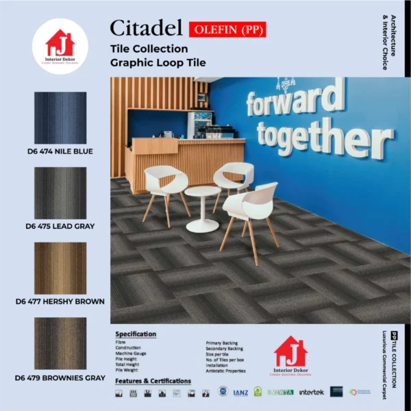 Citadel Karpet Tile ukuran per Tile 50x50cm
