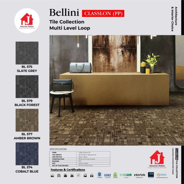 cover Karpet Bellini Motif | Karpet Tile untuk Kantor