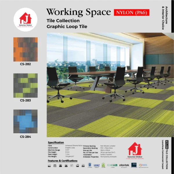 Karpet WorkingSpace | Karpet Tile Kantor Per Box