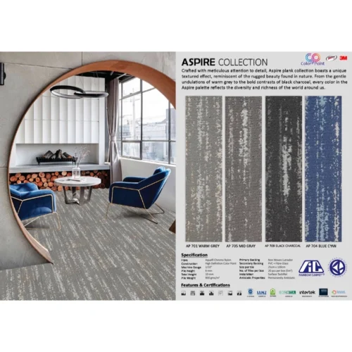 Karpet Aspire | Karpet Tile Kantor Permadani Modern Casual