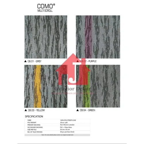 Karpet Tile Como | Karpet Kantor 50 x 50 cm | Isi 20 pcs per box